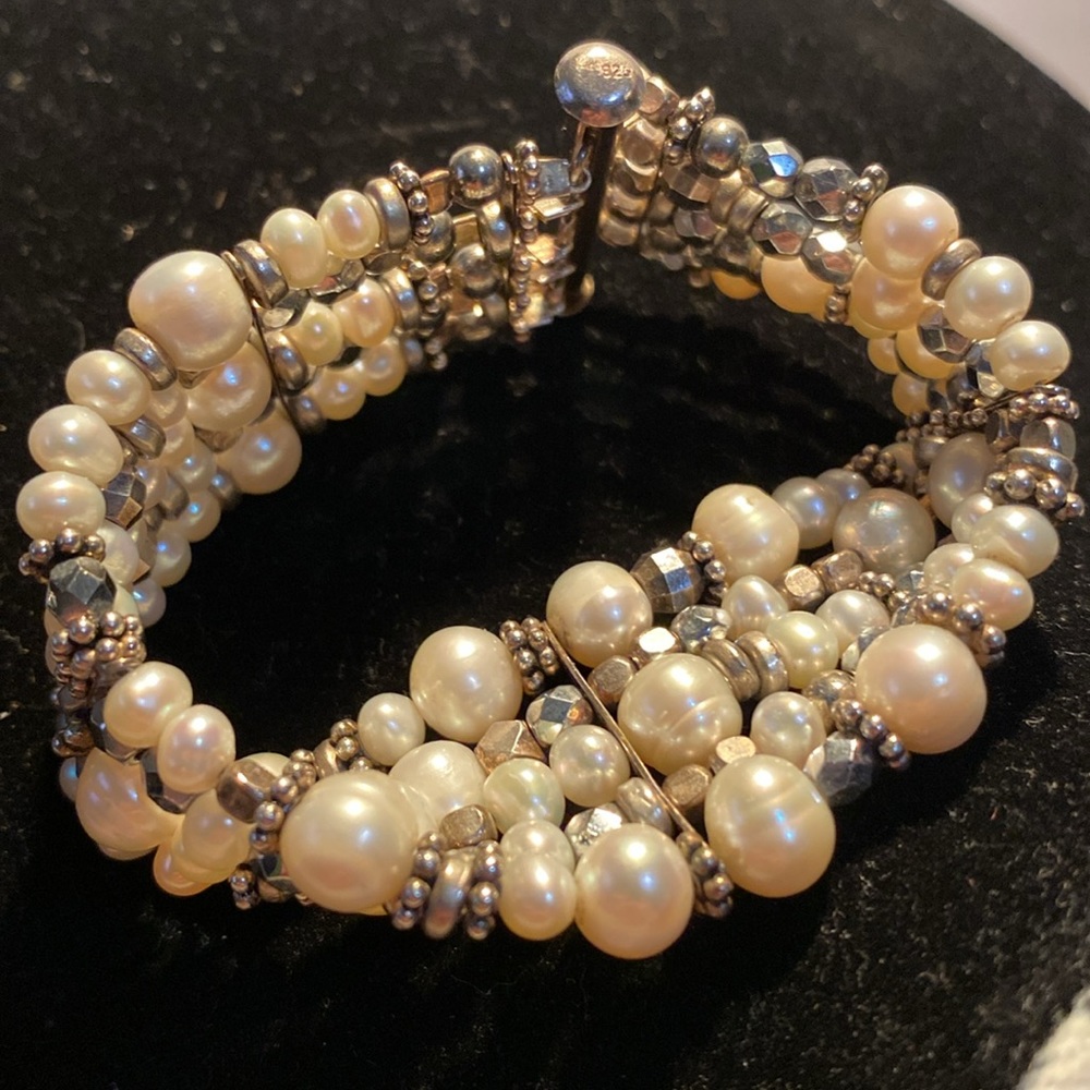 Vintage Genuine pearls and sterling